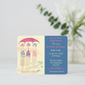 Grappige bruid en haar vriendinnen kaart (Staand voorkant)