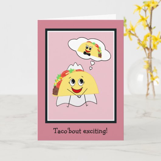 Grappige Bruid-voor-de-bruiloft Bruiloftkaart Kaart (Gele Bloem)