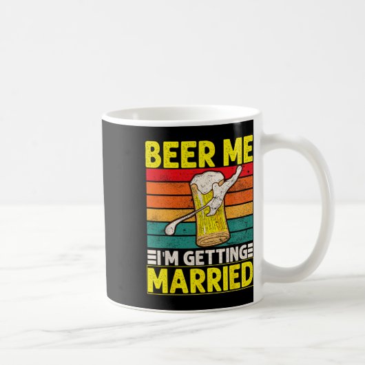 Grappige Bruidegom Bachelorfeest Bier Me Ik Ga Tro Koffiemok (Rechts)