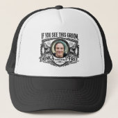 Grappige Bruidegom Bachelorfeest Foto Trucker Pet (Voorkant)