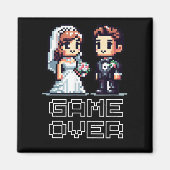 Grappige bruidegom bruid bruiloft vrijgezellenfees magneet (Voorkant)