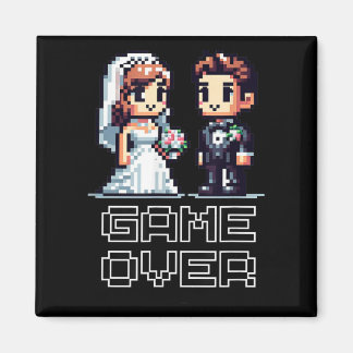 Grappige bruidegom bruid bruiloft vrijgezellenfees magneet