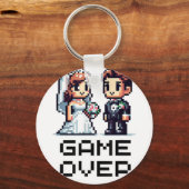 Grappige bruidegom bruid bruiloft vrijgezellenfees sleutelhanger (Voorkant)