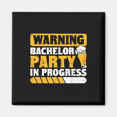 Grappige bruidegom bruiloft vrijgezellenfeest _1 magneet (Voorkant)