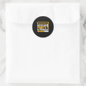 Grappige bruidegom bruiloft vrijgezellenfeest _1 ronde sticker (Tas)