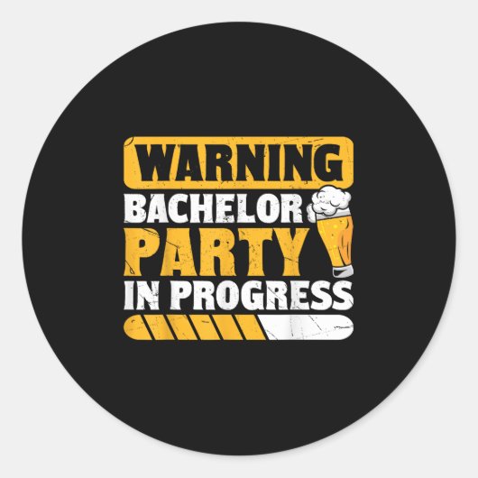 Grappige bruidegom bruiloft vrijgezellenfeest _1 ronde sticker (Voorkant)