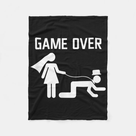 Grappige bruidegom bruiloft vrijgezellenfeest _6 fleece deken (Voorkant)