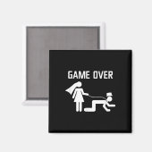 Grappige bruidegom bruiloft vrijgezellenfeest _6 magneet (Voorkant / Achterkant)