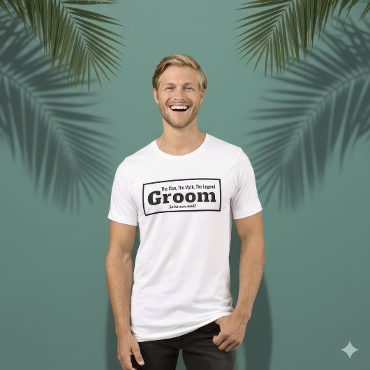 Grappige Bruidegom De Man De Mythe De Legende Trou Tri-Blend Shirt