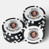 Grappige bruidegom Gezicht Vrijgezellenfeest Poker Chips (Opstapeling)