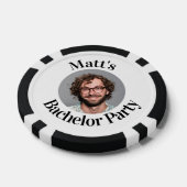 Grappige bruidegom Gezicht Vrijgezellenfeest Poker Chips (Enkel)