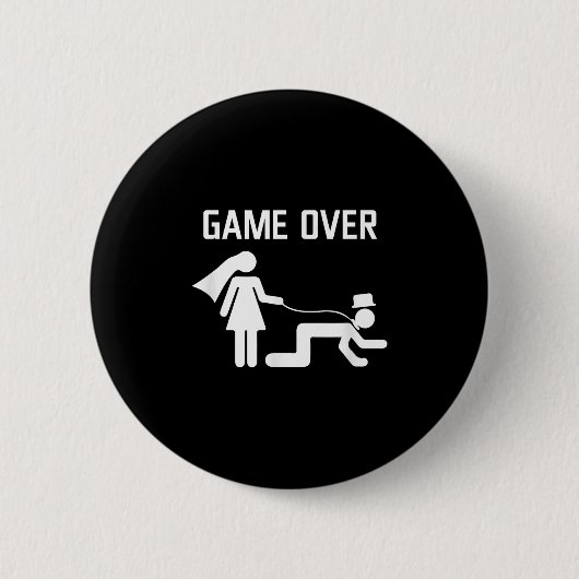 Grappige Bruidegom Huwelijk Bachelor Party _6 Ronde Button 5,7 Cm (Voorkant)