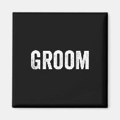 Grappige bruidegom noodlijdende print bruid bruilo magneet (Voorkant)