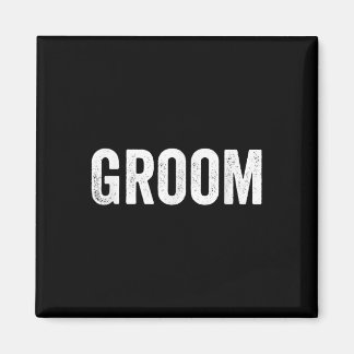 Grappige bruidegom noodlijdende print bruid bruilo magneet