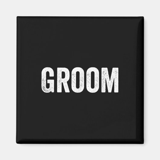 Grappige bruidegom noodlijdende print bruid bruilo magneet (Voorkant)