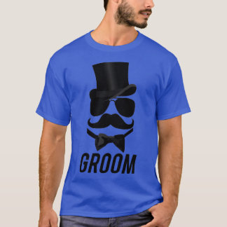 Grappige Bruidegom Snor Hoed Das Aviatorzonnebril T-shirt