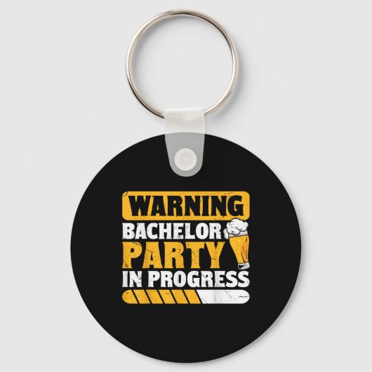 Grappige Bruidegom Trouw Bachelor Feest _1 Sleutelhanger (Voorkant)