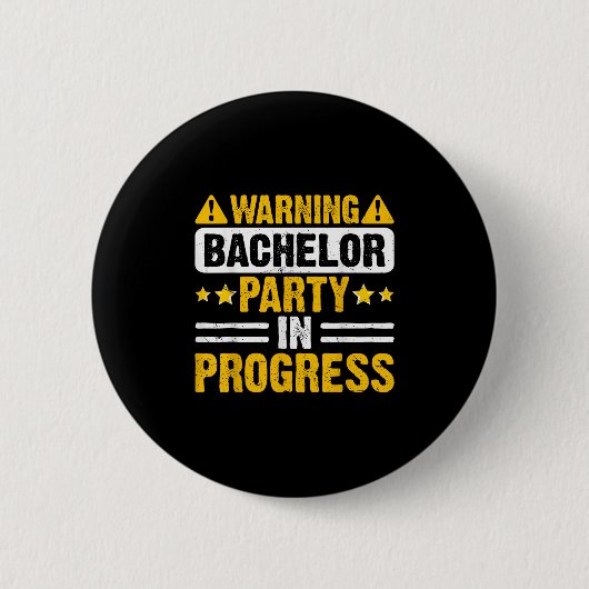 Grappige Bruidegom Trouw Bachelor Party _5  Ronde Button 5,7 Cm (Voorkant)