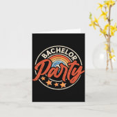 Grappige Bruidegom Trouw Bachelorfeest 2 Kaart (Gele Bloem)