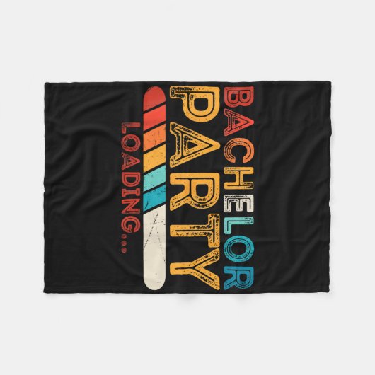 Grappige Bruidegom Trouw Bachelorfeest Fleece Deken (Voorkant (Horizontaal))