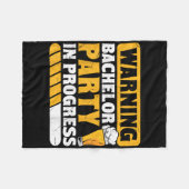 Grappige Bruidegom Trouw Bruiloft Jonggezellenfees Fleece Deken (Voorkant (Horizontaal))