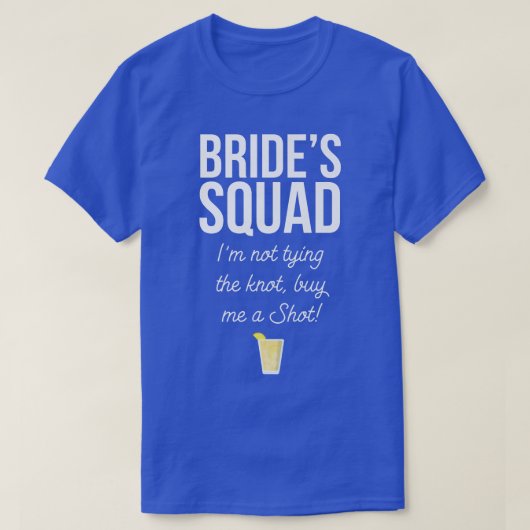 Grappige bruids-squad vrijgezellenfeest t-shirt (Design voorkant)