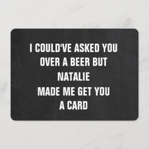 Grappige bruidsjonker uitnodiging Gepersonaliseerd