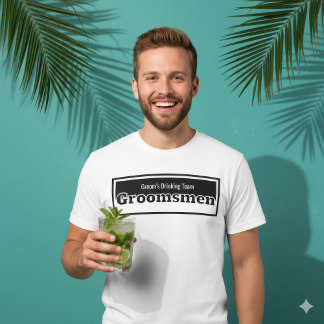Grappige bruidsjonkers Bruidegom drinkteam trouwda T-shirt