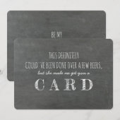 Grappige BRUIDSKNECHT voorstel Kaart (Voorkant / Achterkant)