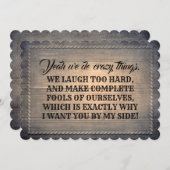 Grappige bruidsmeisje / getuige voorstel kaart (Voorkant / Achterkant)