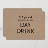 Grappige bruidsmeisje voorstel dag Drink excuus Kaart (Voorkant / Achterkant)