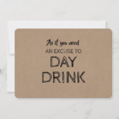 Grappige bruidsmeisje voorstel dag Drink excuus Kaart (Voorkant)