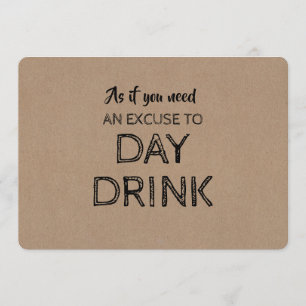Grappige bruidsmeisje voorstel dag Drink excuus Kaart