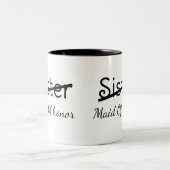 Grappige bruidsmeisjes zus bruidsmeisje vragen  tweekleurige koffiemok (Center)