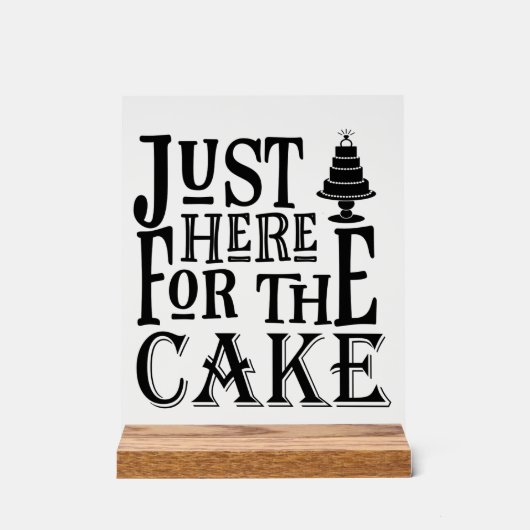 Grappige bruidstaart acryl bord (Voorkant)