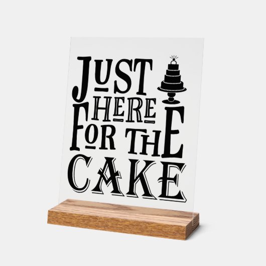 Grappige bruidstaart acryl bord (Hoek)