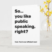 Grappige bruiloft ambtenaar voorstel groet kaart (Gele Bloem)