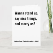 Grappige bruiloft ambtenaar voorstel Kaart hilaris (Voorkant)