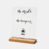 Grappige bruiloft bar acryl bord (Hoek)