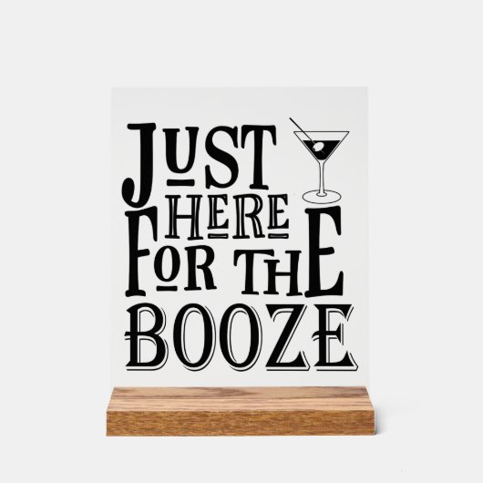 Grappige bruiloft bar acryl bord (Voorkant)