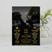 Grappige bruiloft bespaar de datum folie uitnodiging (Staand Voorkant)