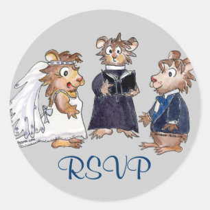 Grappige bruiloft envelop zegel