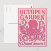 Grappige Bruiloft Feest Octopus Kustfeest Briefkaart (Voorkant / Achterkant)