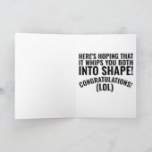 GRAPPIGE BRUILOFT GEFELICITEERD KAART, BOOTCAMP KA KAART (Binnen)