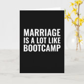 GRAPPIGE BRUILOFT GEFELICITEERD KAART, BOOTCAMP KA KAART (Gele Bloem)