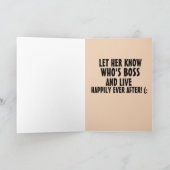 GRAPPIGE BRUILOFT GEFELICITEERD WENSKAART BEDANKKAART (Binnen)