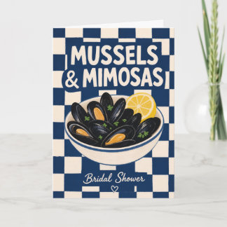 Grappige Bruiloft Mosselen Brunch Kust Bruiloft Kaart