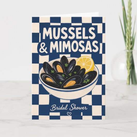 Grappige Bruiloft Mosselen Brunch Kust Bruiloft Kaart (Voorkant)