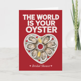 Grappige Bruiloft Oester Kust Oester Woordspeling Kaart