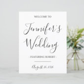 Grappige bruiloft ontvangst welkom teken, bruid, b (Staand voorkant)